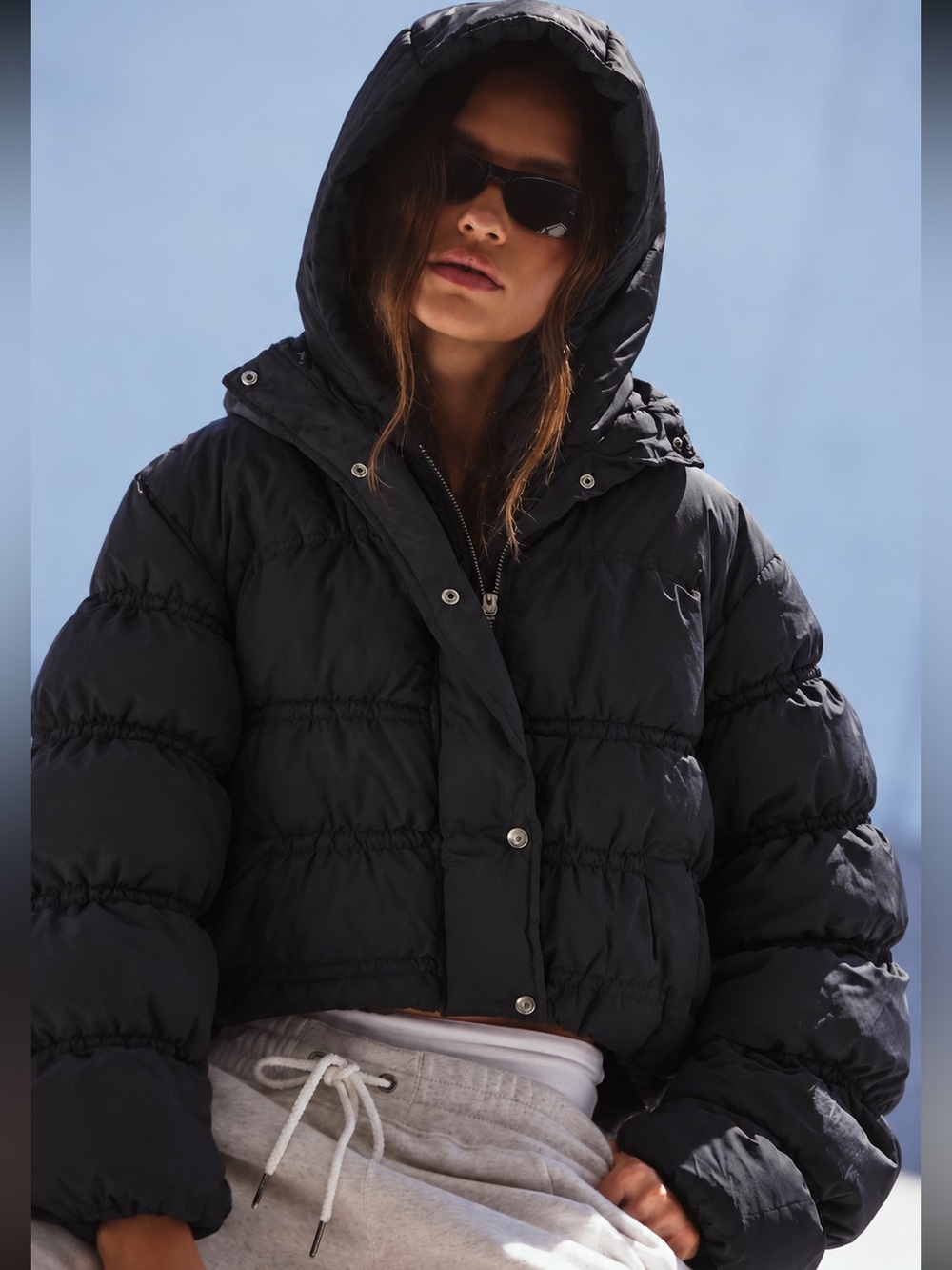 Free People Party Of One Solid Puffer Jacket